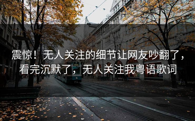震惊！无人关注的细节让网友吵翻了，看完沉默了，无人关注我粤语歌词